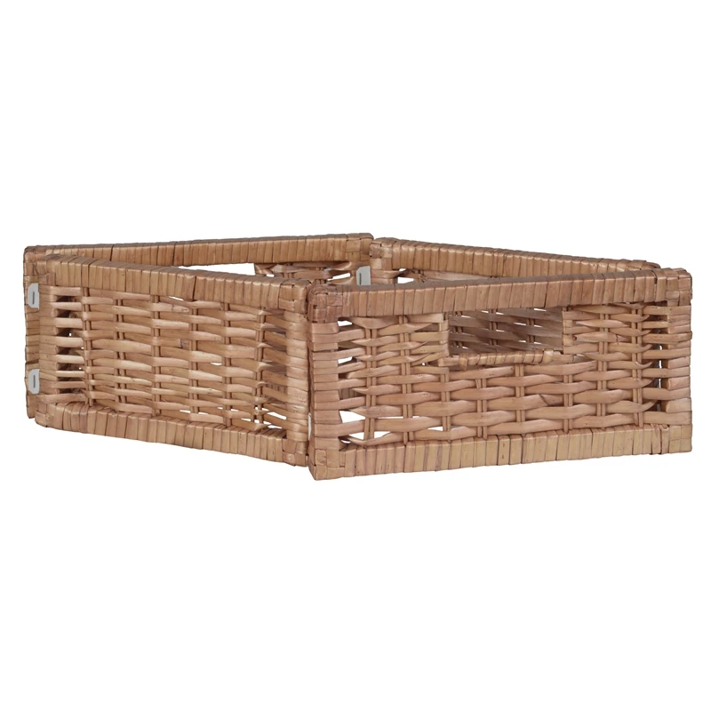 Niche Cubo Set Of 12 Half-Size Foldable Wicker Storage Basket- Natural 10 Niche Cubo Set Of 12 Half-Size Foldable Wicker Storage Basket- Natural - Image 10