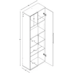 Prepac HangUps 24" Large Wall Mounted Garage Cabinet In White -Cymax Sales 1968656 6 L 1