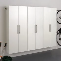 Prepac HangUps 3 Piece 90" Wooden Garage Storage Cabinet Set D In Black -Cymax Sales 1968666 L