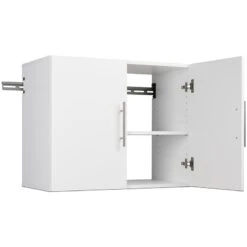 Prepac HangUps 4 Piece 90" Wall Mounted Garage Cabinet Set In White -Cymax Sales 1968669 16 L 1