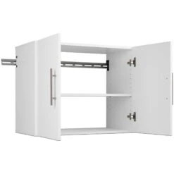 Prepac HangUps 6 Piece 120" Wall Mounted Garage Cabinet Set In White -Cymax Sales 1968671 17 L