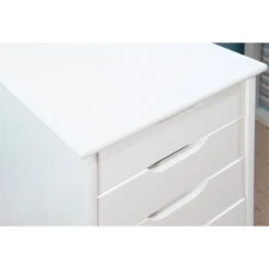 Linon Callie Six Drawer Wood Rolling Storage Cart In White Wash -Cymax Sales 1975777 18 L