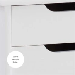 Linon Callie Six Drawer Wood Rolling Storage Cart In White Wash -Cymax Sales 1975777 27 L