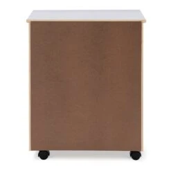 Linon Callie Six Drawer Wide Wood Rolling Cart In Gray -Cymax Sales 1975780 7 L