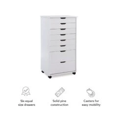 Linon Callie Eight Drawer Wood Rolling Storage Cart In Gray 38 Linon Callie Eight Drawer Wood Rolling Storage Cart In Gray -Cymax Sales 1975783 25 L