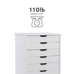 Linon Callie Eight Drawer Wood Rolling Storage Cart In Gray 39 Linon Callie Eight Drawer Wood Rolling Storage Cart In Gray -Cymax Sales 1975783 26 L