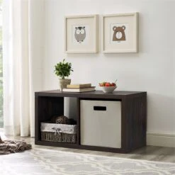 Linon Lane Two Cubby Wood Storage Cabinet In Espresso 38 Linon Lane Two Cubby Wood Storage Cabinet In Espresso -Cymax Sales 1984853 14 L