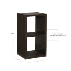 Linon Lane Two Cubby Wood Storage Cabinet In Espresso 39 Linon Lane Two Cubby Wood Storage Cabinet In Espresso -Cymax Sales 1984853 16 L