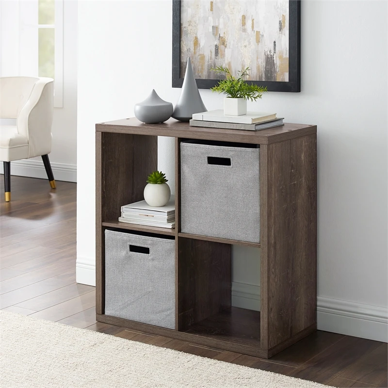 Linon Lane Four Cubby Wood Storage Cabinet In Gray 20 Linon Lane Four Cubby Wood Storage Cabinet In Gray - Image 20