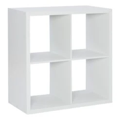 Linon Lane Two Cubby Wood Storage Cabinet In White -Cymax Sales 1984866 5 L