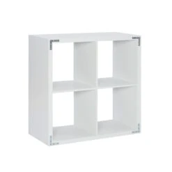 Linon Lane Two Cubby Wood Storage Cabinet In White -Cymax Sales 1984866 8 L