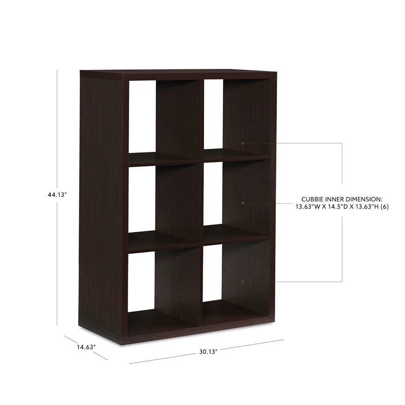 Linon Lane Two Cubby Wood Storage Cabinet In Espresso 10 Linon Lane Two Cubby Wood Storage Cabinet In Espresso - Image 10