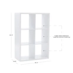 Linon Lane Two Cubby Wood Storage Cabinet In White -Cymax Sales 1984869 16 L