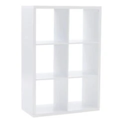 Linon Lane Two Cubby Wood Storage Cabinet In White