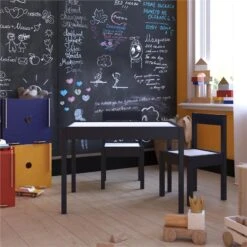 Baby Relax Hunter 3-Piece Kiddy Table & Chair Set In Blue & White -Cymax Sales 1992731 5 L