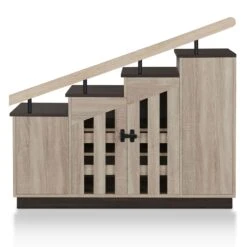 Furniture Of America Barstead Wood Staircase Shoe Cabinet In Gray Oak 39 Furniture Of America Barstead Wood Staircase Shoe Cabinet In Gray Oak -Cymax Sales 1993933 12 L