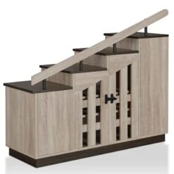 Furniture Of America Barstead Wood Staircase Shoe Cabinet In Gray Oak 33 Furniture Of America Barstead Wood Staircase Shoe Cabinet In Gray Oak -Cymax Sales 1993933 13 L