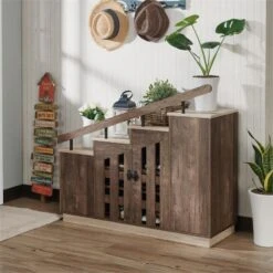 Furniture Of America Barstead Wood Staircase Shoe Cabinet In Gray Oak 30 Furniture Of America Barstead Wood Staircase Shoe Cabinet In Gray Oak -Cymax Sales 1993934 10 L
