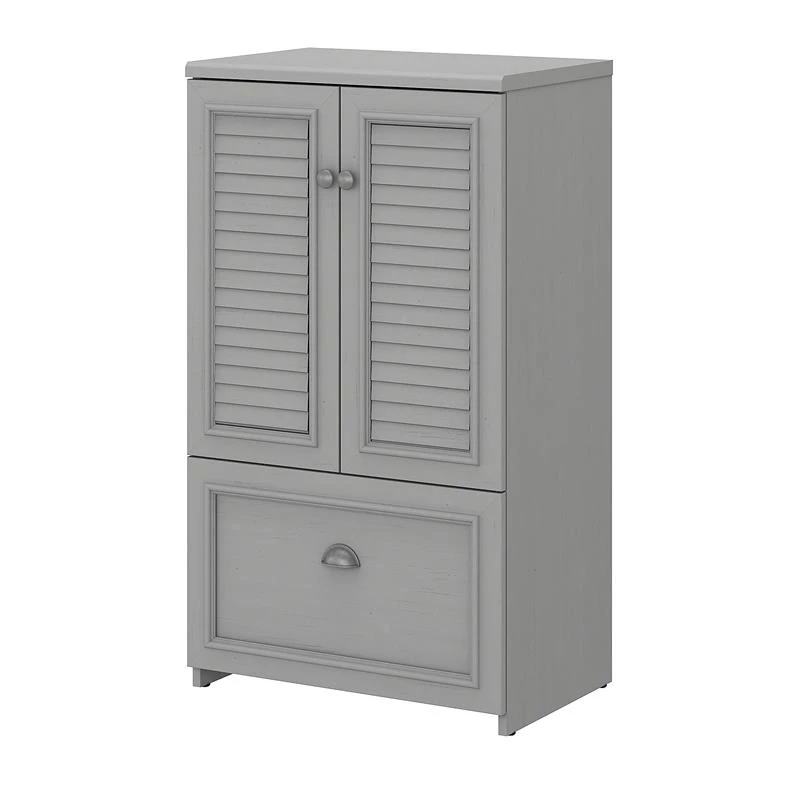 Bush Furniture Fairview Shoe Storage Cabinet With Doors In Cape Cod Gray 1 Bush Furniture Fairview Shoe Storage Cabinet With Doors In Cape Cod Gray