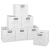 Niche Cubo Set Of 12 Foldable Fabric Storage Bins- White