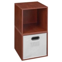 Niche Cubo Storage Set - 2 Cubes And 1 Canvas Bin- Cherry/White 31 Niche Cubo Storage Set - 2 Cubes And 1 Canvas Bin- Cherry/White -Cymax Sales 2011719 10 L