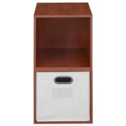 Niche Cubo Storage Set - 2 Cubes And 1 Canvas Bin- Cherry/White 30 Niche Cubo Storage Set - 2 Cubes And 1 Canvas Bin- Cherry/White -Cymax Sales 2011719 11 L