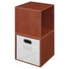 Niche Cubo Storage Set - 2 Cubes And 1 Canvas Bin- Cherry/White