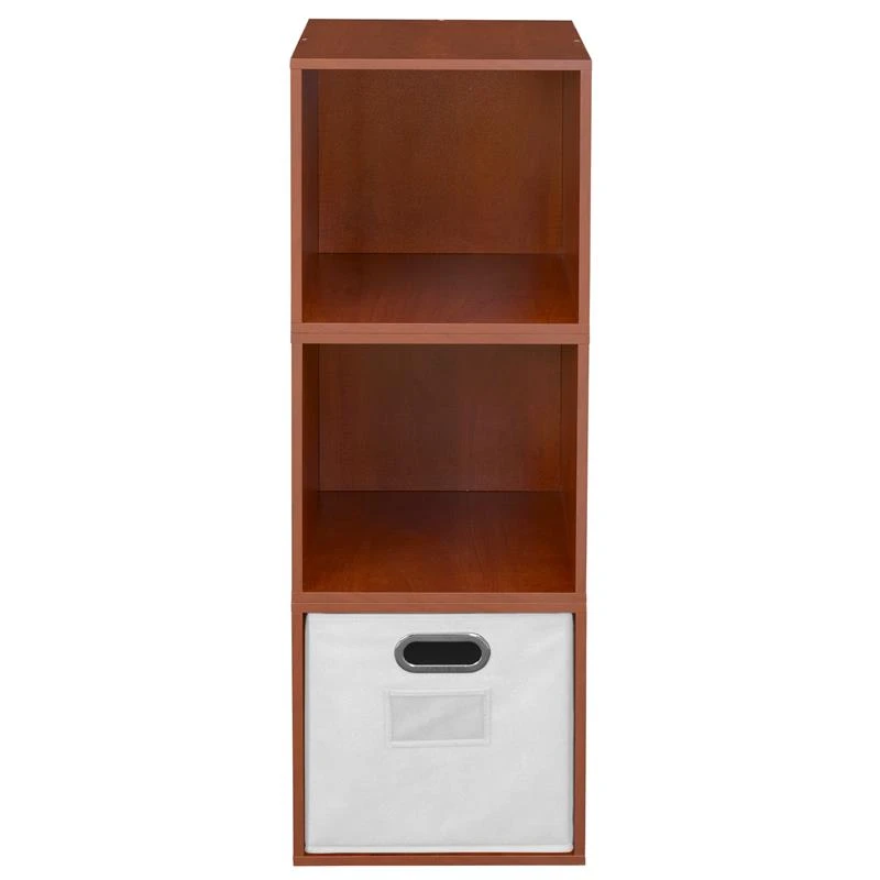 Niche Cubo Storage Set - 3 Cubes And 1 Canvas Bin- Cherry/White 2 Niche Cubo Storage Set - 3 Cubes And 1 Canvas Bin- Cherry/White - Image 2