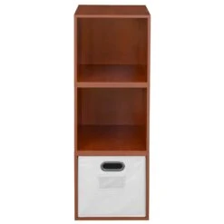 Niche Cubo Storage Set - 3 Cubes And 1 Canvas Bin- Cherry/White 31 Niche Cubo Storage Set - 3 Cubes And 1 Canvas Bin- Cherry/White -Cymax Sales 2011722 10 L