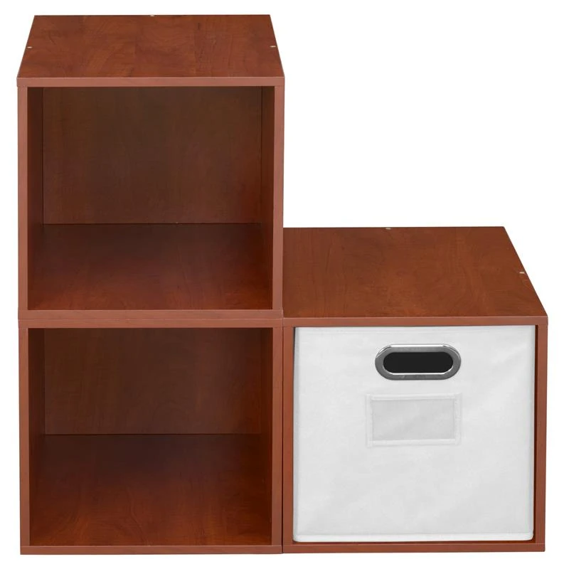 Niche Cubo Storage Set - 3 Cubes And 1 Canvas Bin- Cherry/White 4 Niche Cubo Storage Set - 3 Cubes And 1 Canvas Bin- Cherry/White - Image 4
