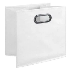 Niche Cubo Storage Set - 4 Cubes And 2 Canvas Bins- White Wood Grain/White 15 Niche Cubo Storage Set - 4 Cubes And 2 Canvas Bins- White Wood Grain/White -Cymax Sales 2011742 2 L