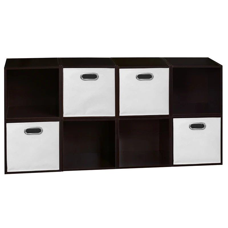 Niche Cubo Storage Set - 8 Cubes And 4 Canvas Bins- Truffle/White 10 Niche Cubo Storage Set - 8 Cubes And 4 Canvas Bins- Truffle/White - Image 10