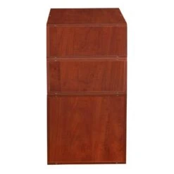 Niche Cubo Storage Set- 1 Full Cube/2 Half Cubes W/ Foldable Bins- Cherry/White -Cymax Sales 2011791 3 L