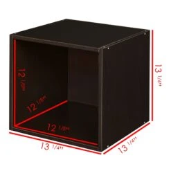 Niche Cubo Storage Set- 2 Full Cubes/1 Half Cube W/ Foldable Bins- Truffle/White -Cymax Sales 2011793 11 L