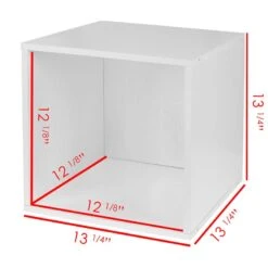 Niche Cubo Set- 3 Full/3 Half Cubes W/ Foldable Bins- White Wood Grain/White -Cymax Sales 2011804 3 L