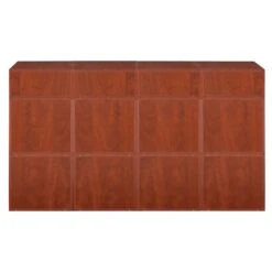 Niche Cubo Storage Set- 8 Full Cubes/4 Half Cubes W/ Foldable Bins- Cherry/White -Cymax Sales 2011826 9 L