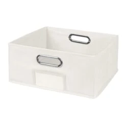 Niche Cubo Half-Size Foldable Fabric Storage Bin- White -Cymax Sales 2011850 3 L
