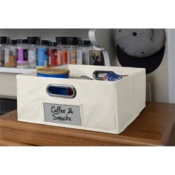 Niche Cubo Half-Size Foldable Fabric Storage Bin- White -Cymax Sales 2011850 5 L