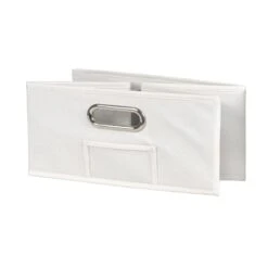 Niche Cubo Half-Size Foldable Fabric Storage Bin- White -Cymax Sales 2011850 6 L