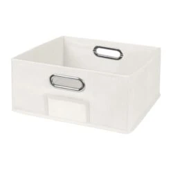 Niche Cubo Half-Size Foldable Fabric Storage Bin- White