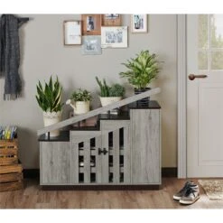 Furniture Of America Barstead Wood Staircase Shoe Cabinet In Gray Oak 23 Furniture Of America Barstead Wood Staircase Shoe Cabinet In Gray Oak -Cymax Sales 2013315 3 L