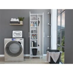 TuHome White Modern Engineered Wood Nala Modern Storage Cabinet 21 TuHome White Modern Engineered Wood Nala Modern Storage Cabinet -Cymax Sales 2019293 9 L