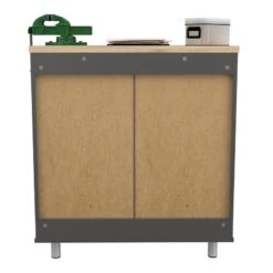 Inval America Kratos 1-Drawer Wood Garage Storage Cabinet In Dark Gray -Cymax Sales 2105077 7 L