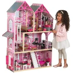 Kidkraft Bella 16 Piece Multicolored Wooden Plastic Dollhouse -Cymax Sales 2128153 11 L