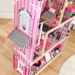 Kidkraft Bella 16 Piece Multicolored Wooden Plastic Dollhouse -Cymax Sales 2128153 23 L