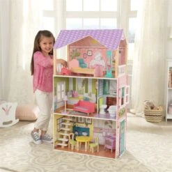 Kidkraft Poppy 11 Piece Multicolored Wooden Plastic Dollhouse -Cymax Sales 2128225 13 L