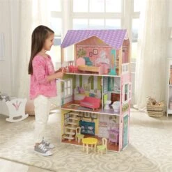 Kidkraft Poppy 11 Piece Multicolored Wooden Plastic Dollhouse -Cymax Sales 2128225 14 L