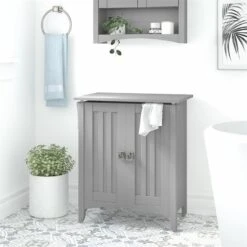 Salinas Laundry Hamper With Lid And Liner In Cape Cod Gray - Engineered Wood