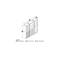 Bestar Pur 86" Closet Organizer With Storage Cubbies In Rustic Brown -Cymax Sales 2194042 18 L