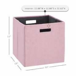 Linon Lane Two Pack Fabric Floral Storage Bin In Pink -Cymax Sales 2201285 13 L
